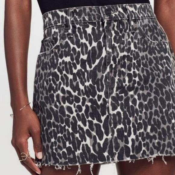 MOTHER Superior Animal Print Mini Skirt The Vagabond Size 24 - Picture 3 of 15